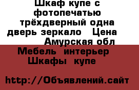 Шкаф купе с фотопечатью трёхдверный,одна дверь зеркало › Цена ­ 20 000 - Амурская обл. Мебель, интерьер » Шкафы, купе   